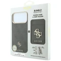 Etui Guess 4G z portfelem Magsafe na iPhone 18 Pro Max / 17 Pro Max - czarne