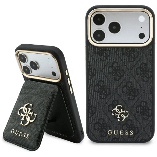 Etui Guess 4G z portfelem Magsafe na iPhone 18 Pro / 17 Pro - czarne