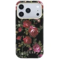 Etui Guess Blossom Roses Print MagSafe na iPhone 18 Pro / 17 Pro - czarne