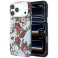 Etui Guess Blossom Roses Print MagSafe na iPhone 18 Pro / 17 Pro - niebieskie