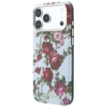 Etui Guess Blossom Roses Print MagSafe na iPhone 18 Pro / 17 Pro - niebieskie