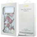 Etui Guess Blossom Roses Print MagSafe na iPhone 18 Pro / 17 Pro - niebieskie