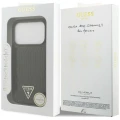 Etui Guess Croco Triangle Logo MagSafe na iPhone 18 Pro / 17 Pro - czarne