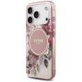 Etui Guess IML Flower & Tonal Circle MagSafe na iPhone 18 Pro / 17 Pro - różowe