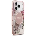 Etui Guess IML Flower & Tonal Circle MagSafe na iPhone 18 Pro / 17 Pro - różowe