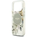 Etui Guess IML Flower & Tonal Circle MagSafe na iPhone 18 Pro Max / 17 Pro Max - zielone