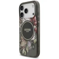 Etui Guess IML Flowers Pearl Strap MagSafe na iPhone 18 Pro / 17 Pro - czarne