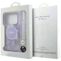 Etui Guess IML Flowers Pearl Strap MagSafe na iPhone 18 Pro / 17 Pro - fioletowe