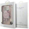 Etui Guess IML Flowers Pearl Strap MagSafe na iPhone 18 Pro / 17 Pro - różowe