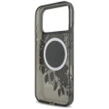 Etui Guess IML Flowers Pearl Strap MagSafe na iPhone 18 Pro Max / 17 Pro Max - czarne