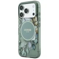 Etui Guess IML Flowers Pearl Strap MagSafe na iPhone 18 Pro Max / 17 Pro Max - zielone