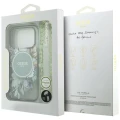 Etui Guess IML Flowers Pearl Strap MagSafe na iPhone 18 Pro Max / 17 Pro Max - zielone
