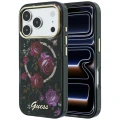 Etui Guess IML Glitter Blossom Roses MagSafe na iPhone 18 Pro Max / 17 Pro Max - czarne