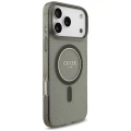 Etui Guess IML Glitter Pearl Strap MagSafe na iPhone 18 Pro / 17 Pro - czarne