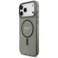 Etui Guess IML Glitter Pearl Strap MagSafe na iPhone 18 Pro Max / 17 Pro Max - czarne