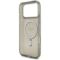 Etui Guess IML Glitter Pearl Strap MagSafe na iPhone 18 Pro Max / 17 Pro Max - czarne