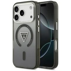 Etui Guess IML Gradient Triangle Logo MagSafe na iPhone 18 Pro Max / 17 Pro Max - czarne