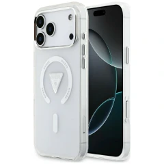 Etui Guess IML Gradient Triangle Logo MagSafe na iPhone 18 Pro Max / 17 Pro Max - przezroczyste