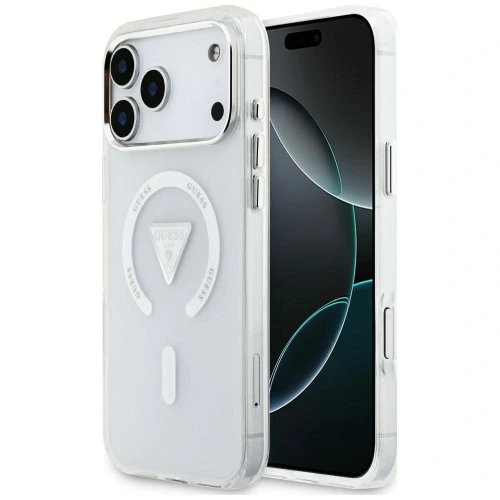 Etui Guess IML Gradient Triangle Logo MagSafe na iPhone 18 Pro Max / 17 Pro Max - przezroczyste