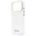 Etui Guess IML Script Metal MagSafe na iPhone 18 Pro / 17 Pro - przezroczyste