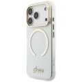 Etui Guess IML Script Metal MagSafe na iPhone 18 Pro Max / 17 Pro Max - przezroczyste