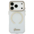 Etui Guess IML Script Metal MagSafe na iPhone 18 Pro Max / 17 Pro Max - przezroczyste