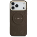 Etui Guess Peony Hot Stamp MagSafe na iPhone 18 Pro Max / 17 Pro Max - brązowe