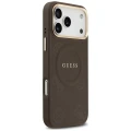 Etui Guess Peony Hot Stamp MagSafe na iPhone 18 Pro Max / 17 Pro Max - brązowe