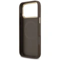 Etui Guess Peony Hot Stamp MagSafe na iPhone 18 Pro Max / 17 Pro Max - brązowe
