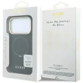 Etui Guess Ring Stand 360 Grained Classic Logo MagSafe na iPhone 18 Pro / 17 Pro - czarne