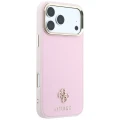 Etui Guess Saffiano Small 4G & Classic Logo MagSafe na iPhone 18 Pro / 17 Pro - różowe