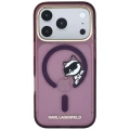 Etui Karl Lagerfeld Peekaboo Logo MagSafe na iPhone 18 Pro / 17 Pro - burgundowe