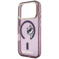 Etui Karl Lagerfeld Peekaboo Logo MagSafe na iPhone 18 Pro / 17 Pro - burgundowe