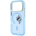 Etui Karl Lagerfeld Peekaboo Logo MagSafe na iPhone 18 Pro Max / 17 Pro Max - niebieskie