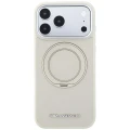 Etui Karl Lagerfeld Ring Stand 360 Saffiano Classic Logo MagSafe na iPhone 18 Pro / 17 Pro - beżowe