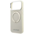 Etui Karl Lagerfeld Ring Stand 360 Saffiano Classic Logo MagSafe na iPhone 18 Pro / 17 Pro - beżowe