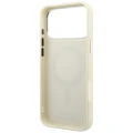 Etui Karl Lagerfeld Ring Stand 360 Saffiano Classic Logo MagSafe na iPhone 18 Pro / 17 Pro - beżowe