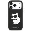 Etui Karl Lagerfeld Saffiano Mono Patch Choupette iPhone 18 Pro / 17 Pro - czarne