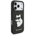 Etui Karl Lagerfeld Saffiano Mono Patch Choupette iPhone 18 Pro / 17 Pro - czarne