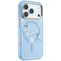 Etui Karl Lagerfeld Script Logo MagSafe na iPhone 18 Pro / 17 Pro - jasnoniebieskie