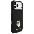 Etui Karl Lagerfeld Silicone Choupette Metal Pin iPhone 18 Pro Max / 17 Pro Max - czarne