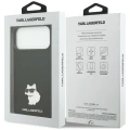Etui Karl Lagerfeld Silicone Choupette Metal Pin iPhone 18 Pro Max / 17 Pro Max - czarne