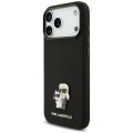 Etui Karl Lagerfeld Silicone Karl&Choupette Metal Pin iPhone 18 Pro Max / 17 Pro Max - czarne
