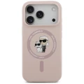Etui Karl Lagerfeld Silicone Karl&Choupette Ring MagSafe na iPhone 18 Pro / 17 Pro - czarne