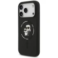 Etui Karl Lagerfeld Silicone Karl&Choupette Ring MagSafe na iPhone 18 Pro Max / 17 Pro Max - czarne