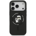 Etui Karl Lagerfeld Silicone Karl&Choupette Ring MagSafe na iPhone 18 Pro Max / 17 Pro Max - czarne