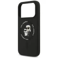 Etui Karl Lagerfeld Silicone Karl&Choupette Ring MagSafe na iPhone 18 Pro Max / 17 Pro Max - czarne