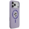 Etui Karl Lagerfeld Silicone Karl&Choupette Ring MagSafe na iPhone 18 Pro Max / 17 Pro Max - fioletowe