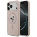 Etui Karl Lagerfeld Silicone Karl&Choupette Ring MagSafe na iPhone 18 Pro Max / 17 Pro Max - różowe