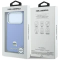Etui Karl Lagerfeld Grained Karl Head Metal MagSafe na iPhone 18 Pro / 17 Pro - jasnoniebieskie